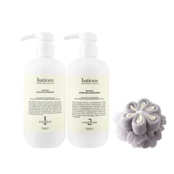 Set Dầu Gội Và Xả Phục Hồi Tóc Hư Tổn Batious&nbsp;Hydrating Trắng (500ml x 2) 4 Món