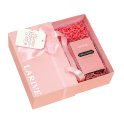 Set Nước Hoa Nữ La Rive Charisme EDP 90ml + Hộp Quà Tone Hồng