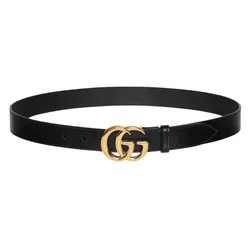 Thắt Lưng Nam Gucci GG Marmont Belt Black Màu Đen Size 80 (Bản 4cm)