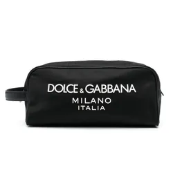 Túi Cầm Tay Dolce & Gabbana D&G Logo-Print Beauty Case Màu Đen
