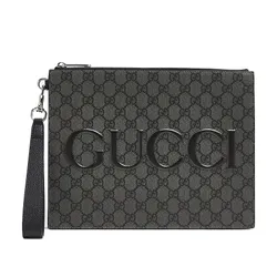 Túi Cầm Tay Nam Gucci Pouch With Strap In Grey GG Canvas ‎768374-FACSM-1249 Màu Xám