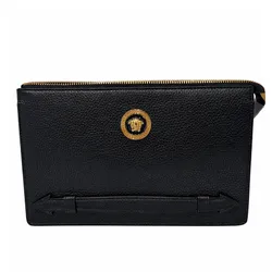 Túi Cầm Tay Nam Versace Medusa Clutch Bag Màu Đen
