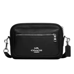 Túi Đeo Chéo Nam Coach Elias Crossbody CJ509 Silver/Black Màu Đen