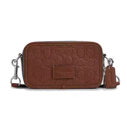 Túi Đeo Chéo Nam Coach Wyatt Crossbody Bag In Signature Leather CDP87 Màu Nâu