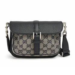 Túi Đeo Chéo Nam Gucci GG Super Mini Crossbody Bag Màu Nâu Đen