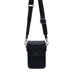 Túi Đeo Chéo Nam Lyn Zoll Infinite Vertical Crossbody Bag - Black L26CWWA049 Màu Đen