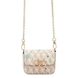Túi Đeo Chéo Nữ Lyn Nova Infinite Mini Crossbody Bag Printed Beige L26CBWA057 Màu Be Họa Tiết
