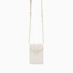 Túi Đeo Chéo Nữ Lyn Re- Edit Casia Mobile Pocket Wallet - Light Beige L26CWWA025 Màu Trắng Kem