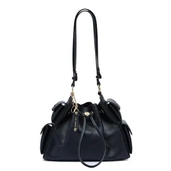 Túi Đeo Vai Nữ Lyn Atelier M Bucket Bag L26CBWB029 Black Màu Đen