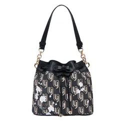 Túi Đeo Vai Nữ Lyn Ivy Infinite S Shoulder Bag Printed Black L26CBWA187 Màu Đen