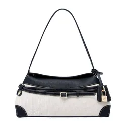 Túi Đeo Vai Nữ Lyn Octavia Infinite M Shoulder Bag L26CBWA166 Black Màu Đen/Trắng