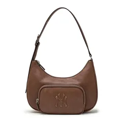 Túi Đeo Vai Nữ MLB Basic Vintage Logo Hobo Bag New York Yankees 3ABQV026N-50BRS Màu Nâu