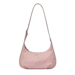 Túi Đeo Vai Nữ MLB Basic Vintage Nylon Hobo Bag Boston Red Sox 3ABQVN16N-43PKL Màu Hồng