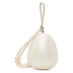 Túi Đeo Vai Nữ Simone Rocha Off White Large Egg Shoulder Bag Màu Trắng