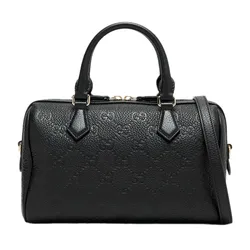 Túi Trống Nữ Gucci Mblem Small Top Handle Bag Black 815255-AAEEM-1000 Màu Đen
