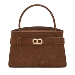 Túi Xách Tay Nữ Charles & Keith CNK Aubrielle Trapezoid Handbag Chocolate CK2-50270880-4_CHOCO Màu Nâu Chocolate