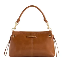 Túi Xách Tay Nữ Charles & Keith CNK Noane Trapezoid Handbag Distressed Tan CK2-50671788_DS.TAN Màu Nâu
