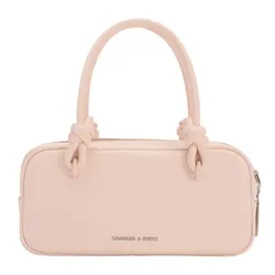 Túi Xách Tay Nữ Charles & Keith CNK Sammie Knotted Handle Handbag Soft Pink CK2-30271574-1 Màu Hồng Phấn