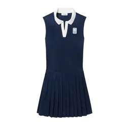 Váy Thể Thao Nữ Lacoste Ultra Dry Tennis Heritage Dress With Liner EF0230 51 423 Màu Xanh Navy Size 34