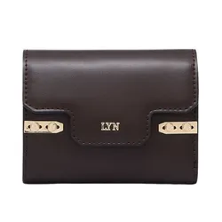 Ví Nữ Lyn Fineness Revision Short Flap Wallet - Dark Brown L26SWWA024 Màu Nâu Đậm