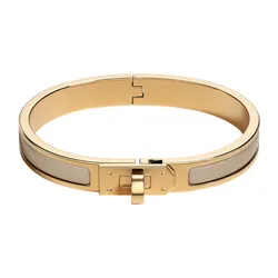 Vòng Đeo Tay Nữ Hermès Mini Clic Kelly Bracelet H200004F 19GM Yellow Gold Plated Màu Vàng