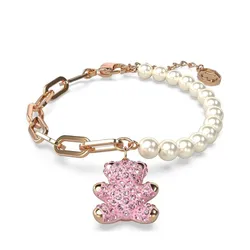 Vòng Đeo Tay Nữ Swarovski Teddy Bracelet Bear, Pink, Rose Gold-Tone Plated 5669169 Màu Hồng/Trắng