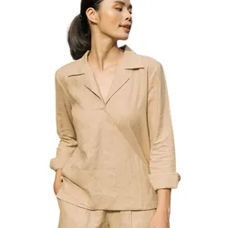 Áo Sơ Mi Nữ F2 Fashion & Freedom Modern Meets Heritage Linen AK384-K-S-0519 Màu Kem Size S