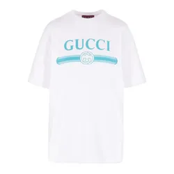 Áo Phông Nữ Gucci In White Logo Print Short Sleeve 837959 XJHGY 9081 Tshirt Màu Trắng Size XS