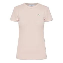Áo Phông Nữ Lacoste Slim Fit Ribbed Cotton T-shirt TF5538 51 ADY Màu Hồng Size 34