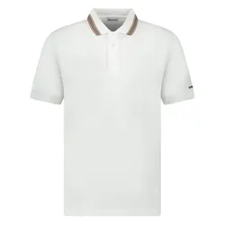 Áo Polo Nam Burberry Hartford Striped Check Short Sleeve White Màu Trắng Size XS