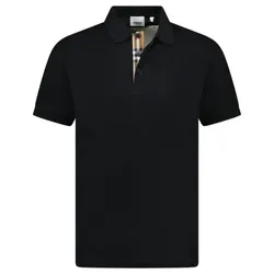 Áo Polo Nam Burberry Hartford Check Placket 8084396 Màu Đen Size S