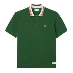 Áo Polo Nam Lacoste Classic Fit With Striped Collar PH5421 - 132 Màu Xanh Lá Size 4