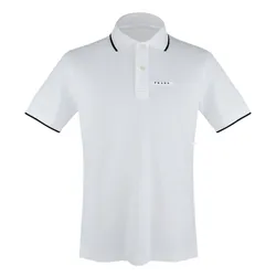 Áo Polo Nam Prada Logo Patch Neckline In White SJN256 18NV F0BA1 Màu Trắng Size S