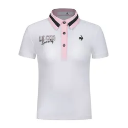 Áo Polo Nữ Le Coq Sportif LG6SHST0LV-WH00 Màu Trắng - Hồng Size S