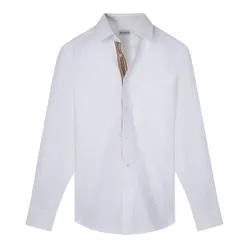 Áo Sơ Mi Dài Tay Nam Burberry Cotton In White 8111765 Màu Trắng Size XS