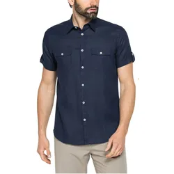 Áo Sơ Mi Nam Carrera Jeans Short Sleeve Shirt T213C1254A_687 Màu Xanh Navy Size M