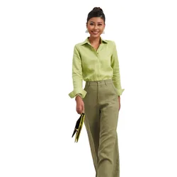 Áo Sơ Mi Nữ F2 Fashion & Freedom Linen Modern Women SMW360-XCTH-S Màu Xanh Cốm Size S