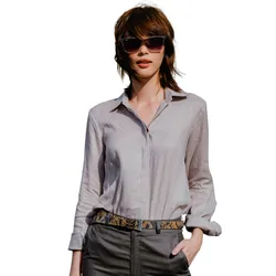 Áo Sơ Mi Nữ F2 Fashion & Freedom Linen SMW360-R-S-0422 Màu Xám Size S