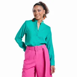 Áo Sơ Mi Nữ F2 Fashion & Freedom Linen SMW617-XK-S-0324 Màu Xanh Mòng Két Size S