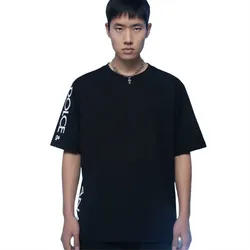 Áo Thun Nam Dolce & Gabbana D&G Black T-Shirt With White Lettering G8PC7T HU7MA Màu Đen Size 44