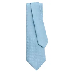 Cà Vạt Nam Hermès Faconnee H Tie H036321T 61 Bleu Ciel Màu Xanh Da Trời