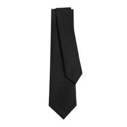 Cà Vạt Nam Hermès Faconnee Maillons Tie Noir Rộng 7cm H036386T 01 Màu Đen