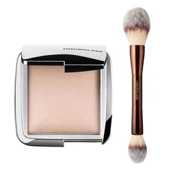Combo Phấn Bắt Sáng Hourglass Ambient Strobe Lighting Powder Incandescent Strobe Light + Cọ Hai Đầu Hourglass Double Veil Powder Brush