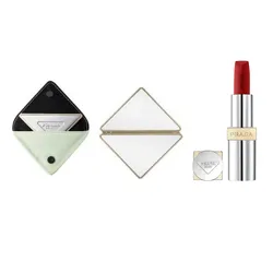 Combo Son Lì Prada Monochrome Hyper Matte R28 Fuoco Màu Đỏ Thuần + Gương