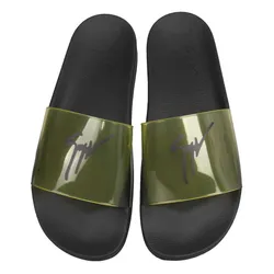 Dép Giuseppe Zanotti Slide Sandalss With Logo RM20036004 Màu Đen Vàng Size 39