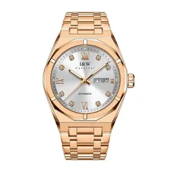 Đồng Hồ Nam I&W Carnival 42mm 751G-T8 Màu Vàng Gold