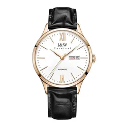 Đồng Hồ Nam I&W Carnival Automatic Watch 529G-D1 Màu Đen/Trắng