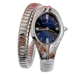 Đồng Hồ Nữ Christian Van Sant 30mm 5ATM Mặt Xanh Màu Bạc