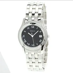 Đồng Hồ Nữ Gucci 5500m Watch Stainless Steel Women 27mm Màu Bạc Đen