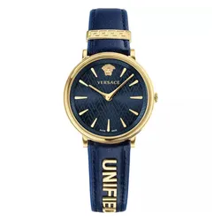 Đồng Hồ Nữ Versace V-Circle Manifesto Unified Watch 38mm Màu Xanh Navy